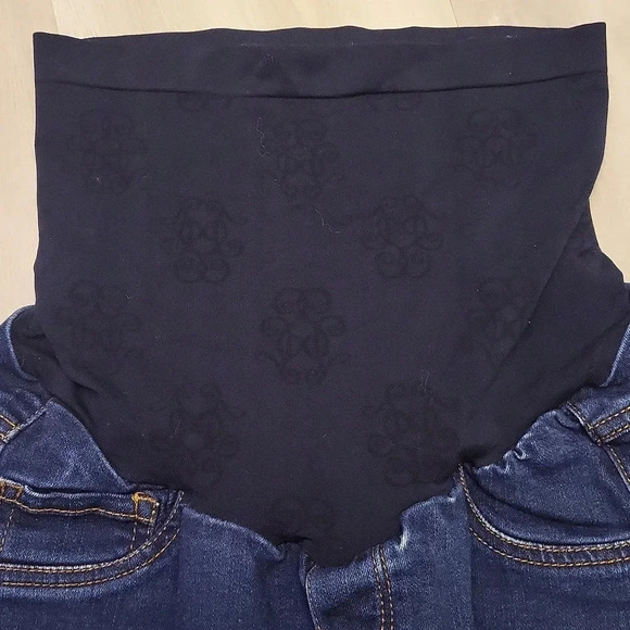 Jessica Simpson Maternity Over The Belly Dark Wash‎ Straight Leg Jeans Size XS - Picture 5 of 10
